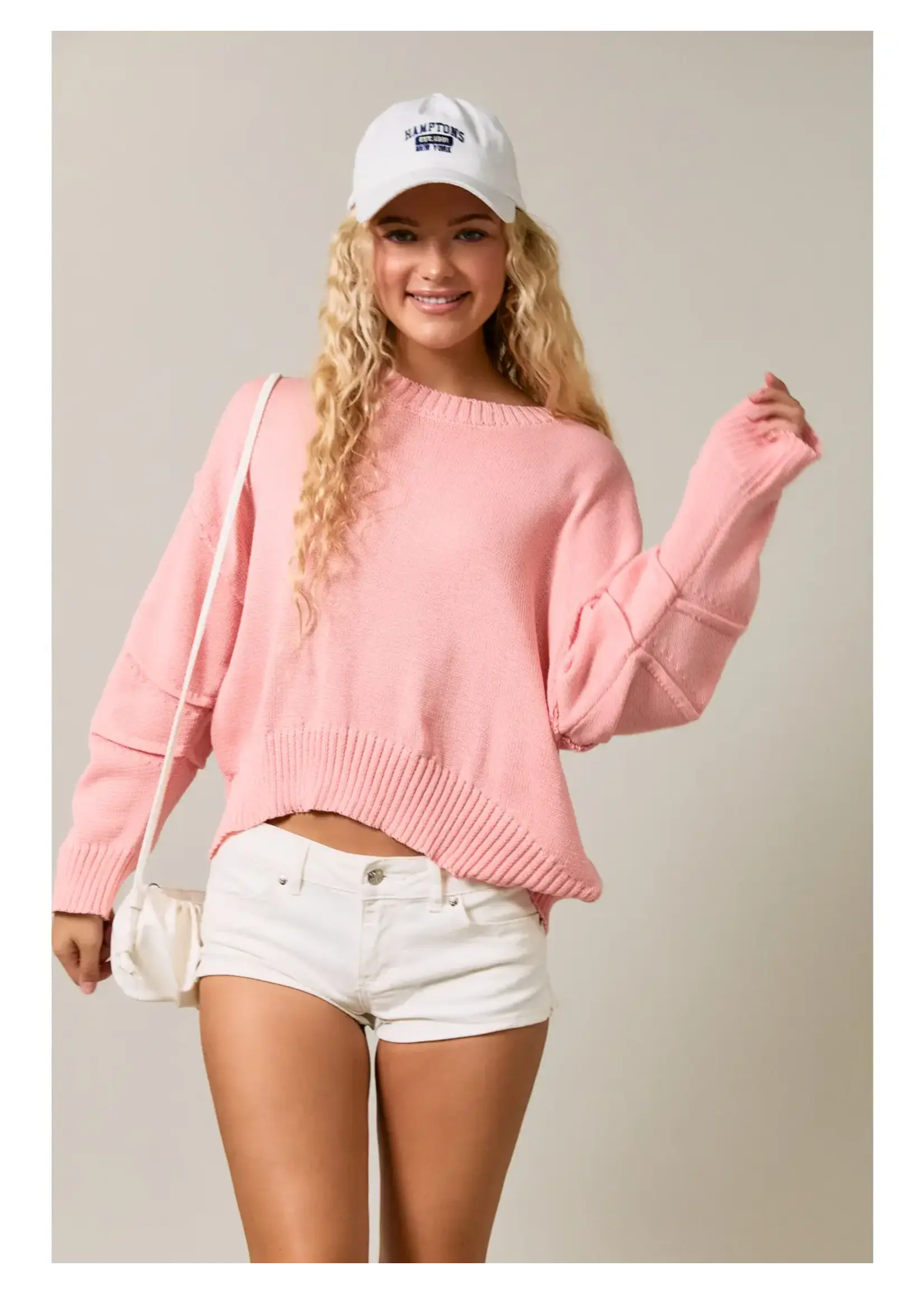 Le Lis Round Neckline Sweater Top - PWT6144