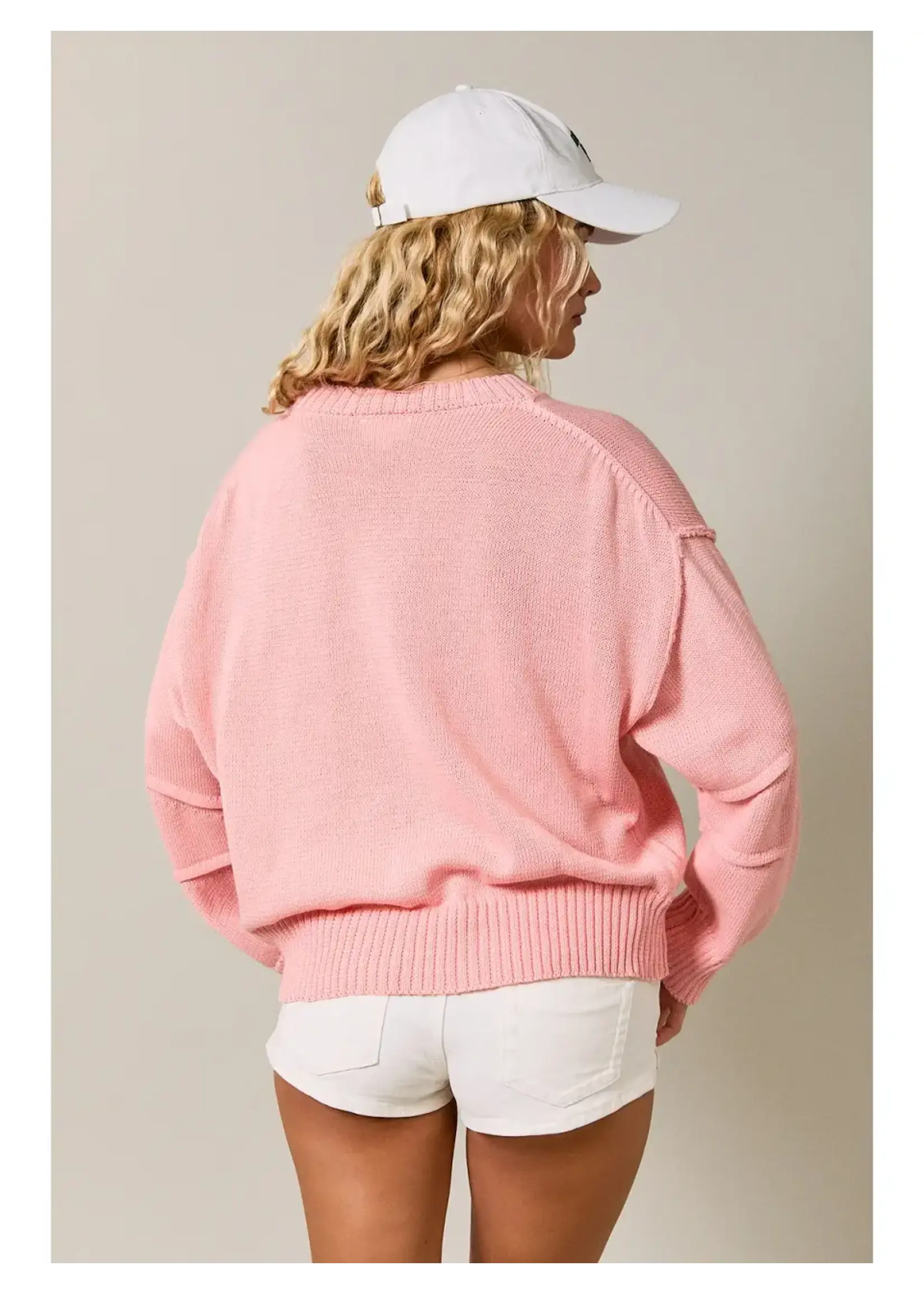 Le Lis Round Neckline Sweater Top - PWT6144