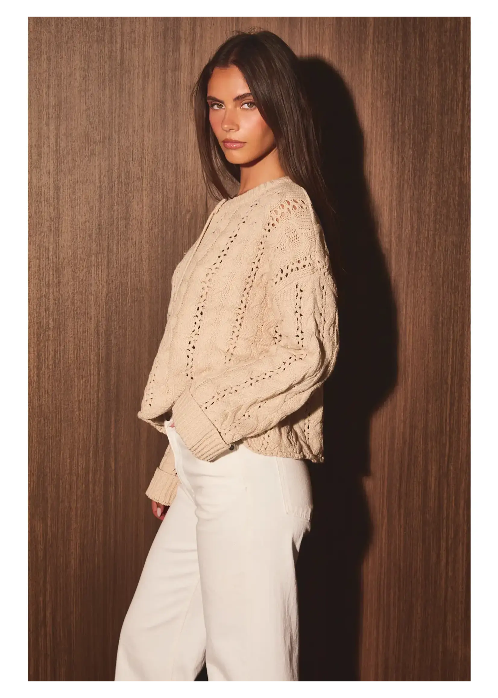 Le Lis Cable Knit Sweater - PWT7177