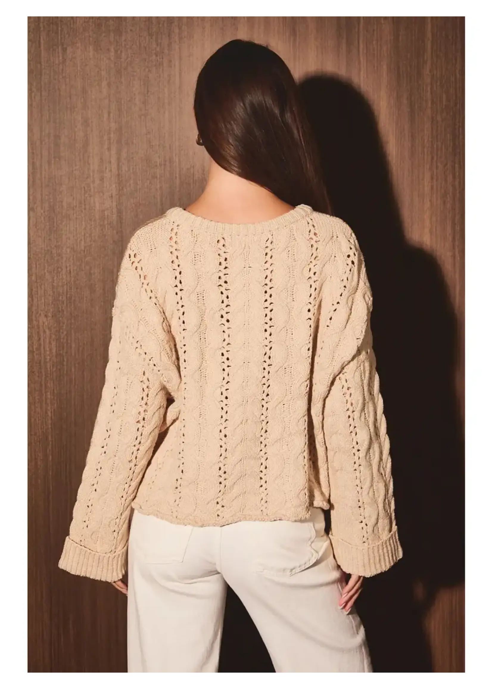 Le Lis Cable Knit Sweater - PWT7177