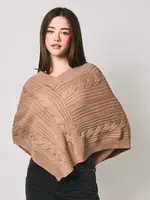 Le Lis Cable Knit Poncho - PWT7407