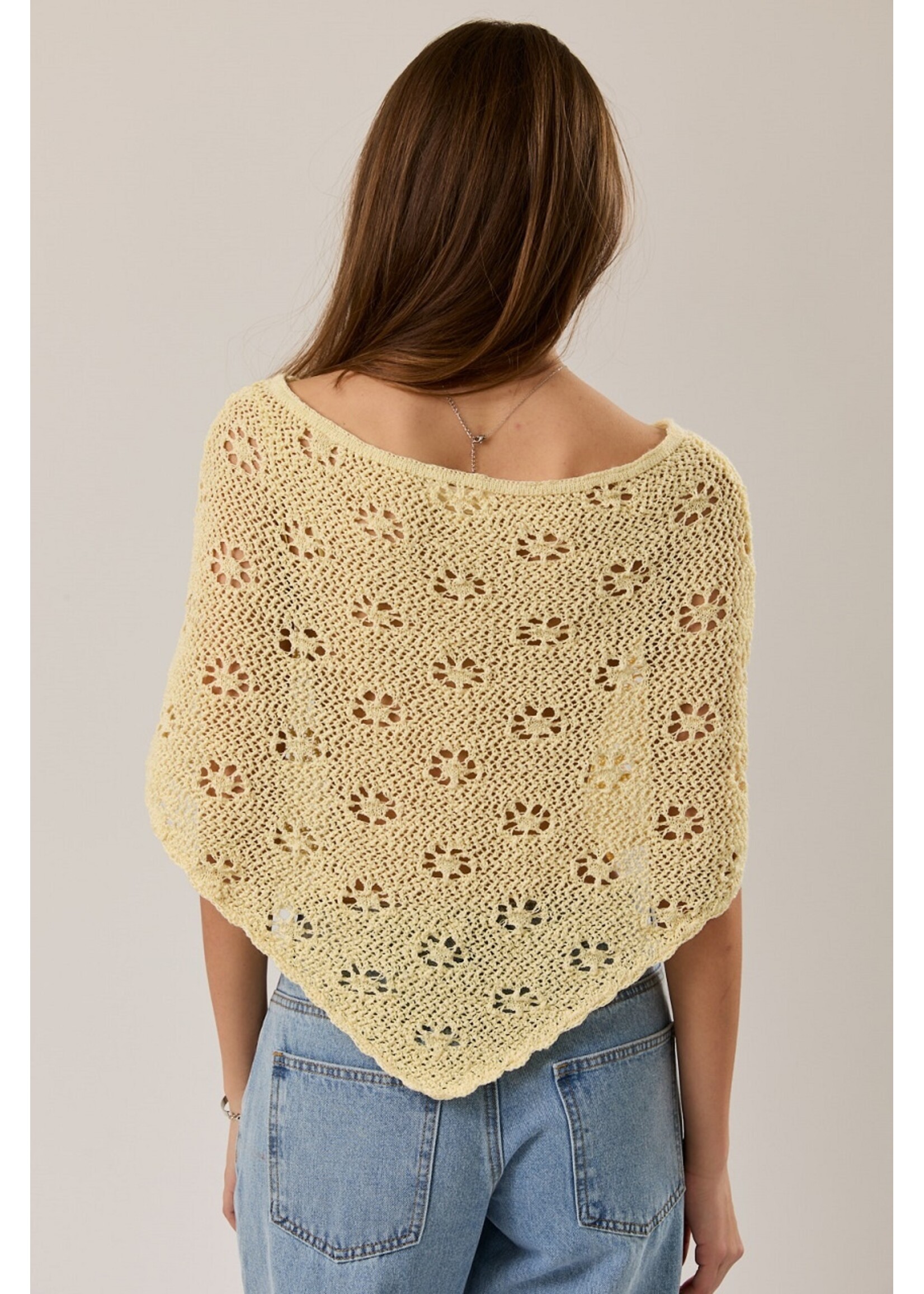 Le Lis Openwork Sweater Poncho - SWT3637
