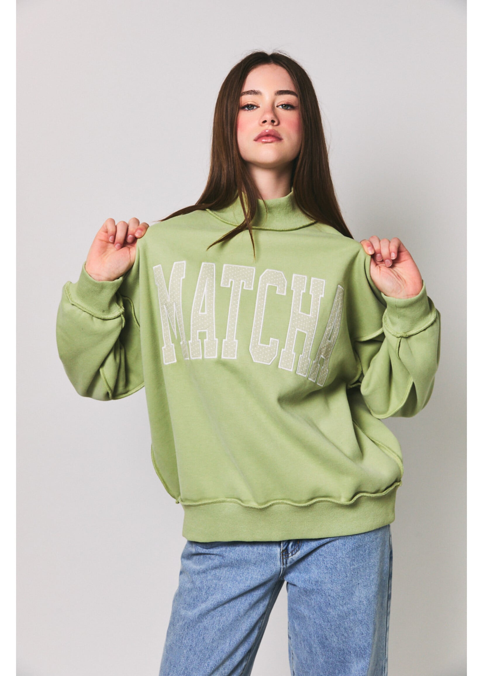 Le Lis Matcha Graphic Mockneck - IT6798-2