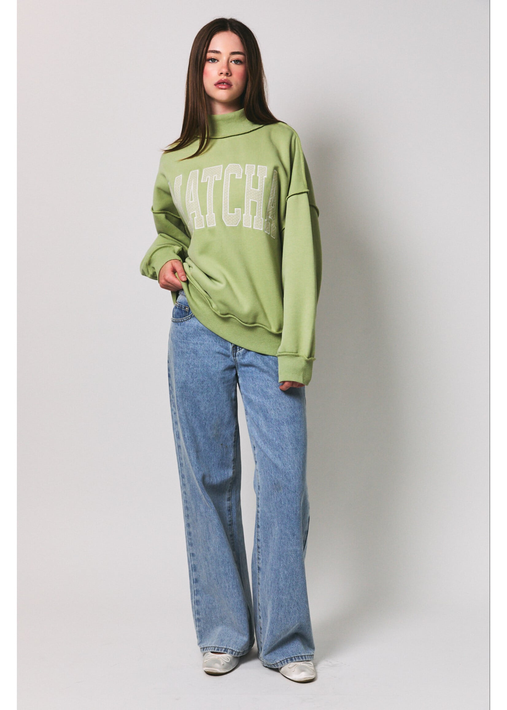 Le Lis Matcha Graphic Mockneck - IT6798-2