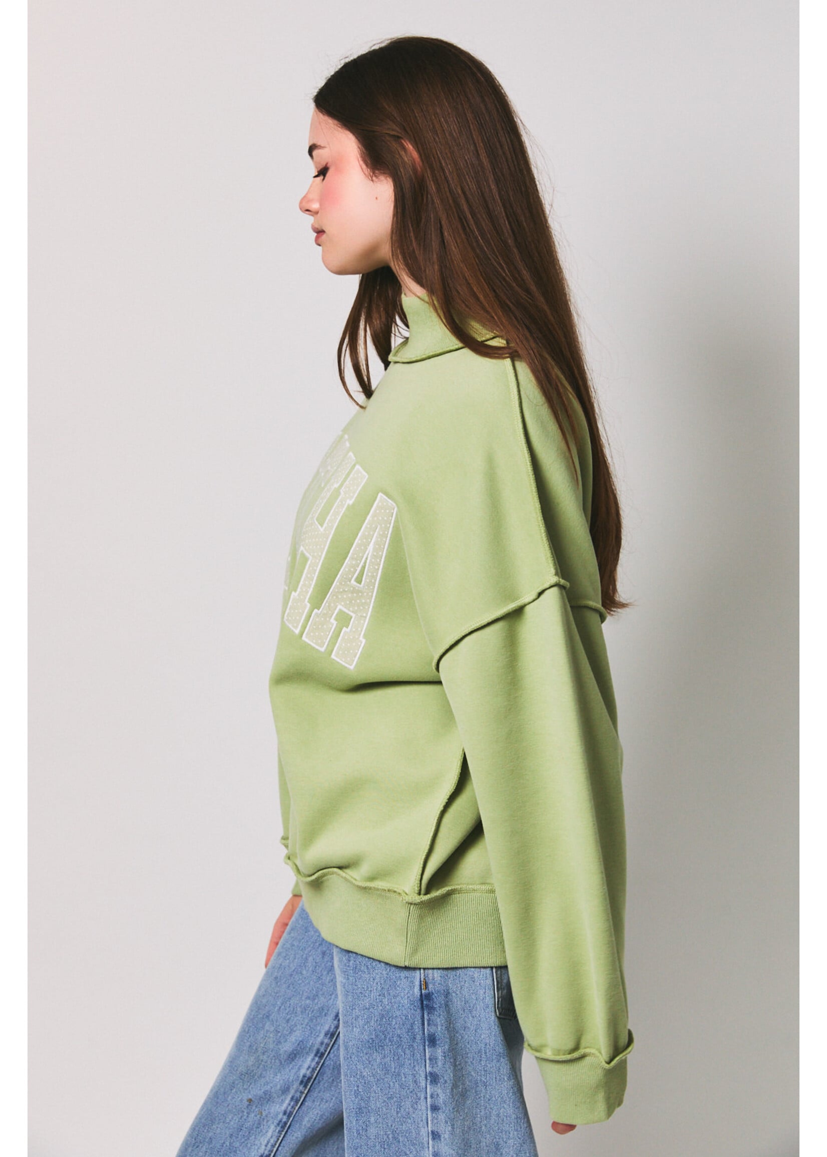 Le Lis Matcha Graphic Mockneck - IT6798-2