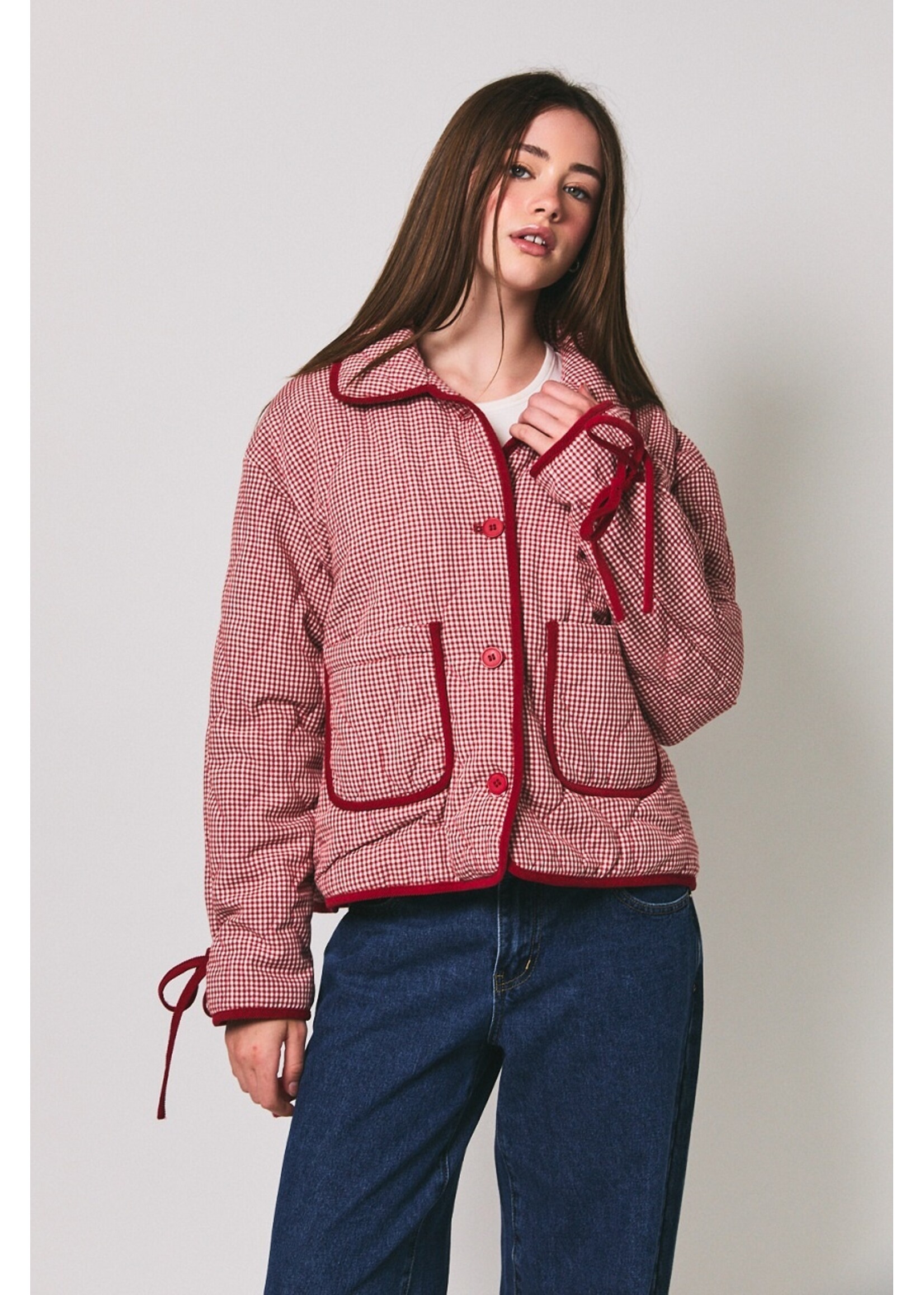 Le Lis Gingham Quilted Jacket - PJ7387
