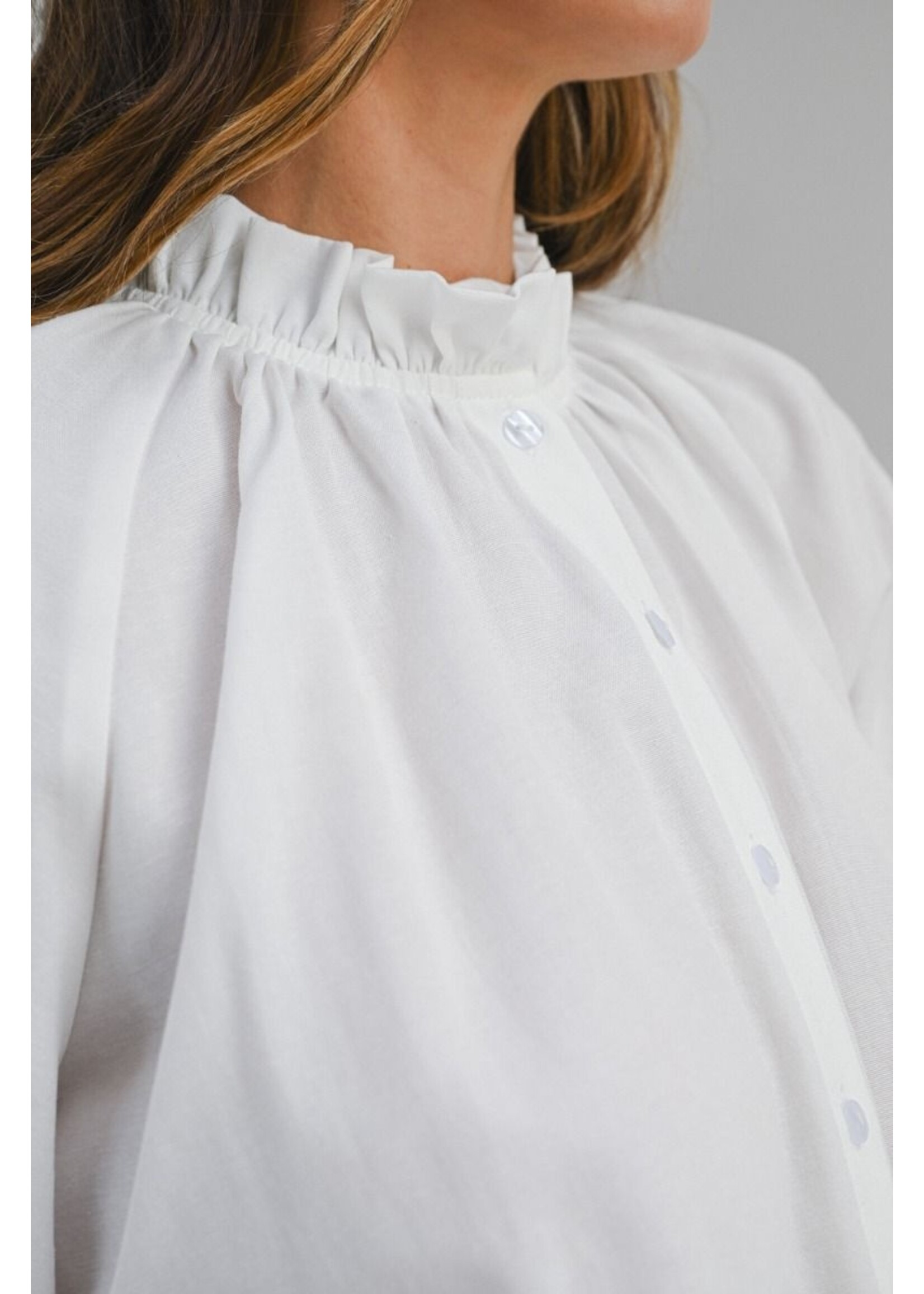Mable Ruffle Neck Long Sleeve Blouse - MT2488