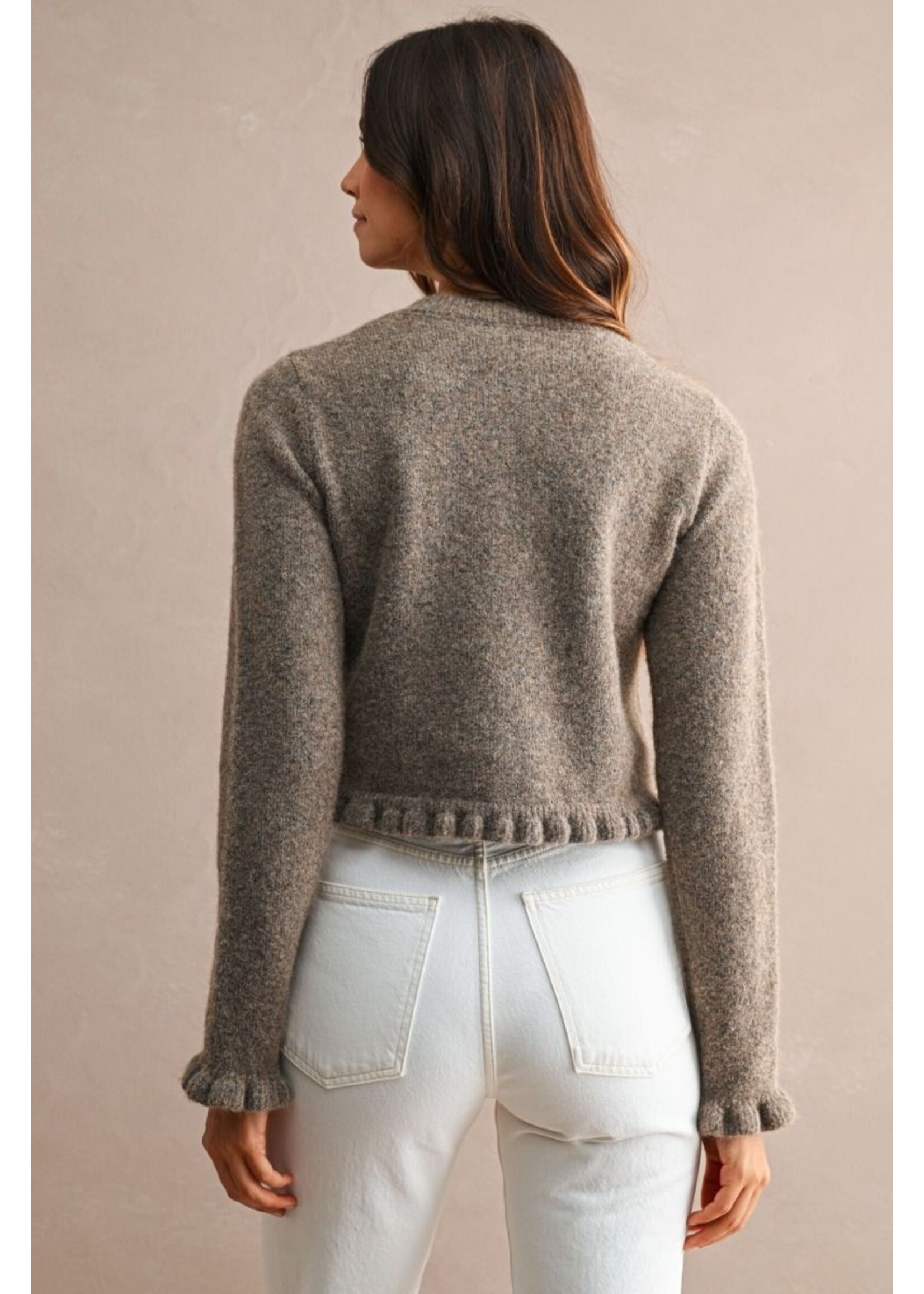 Mable Ruffled Long Sleeve Cardigan - MT2682