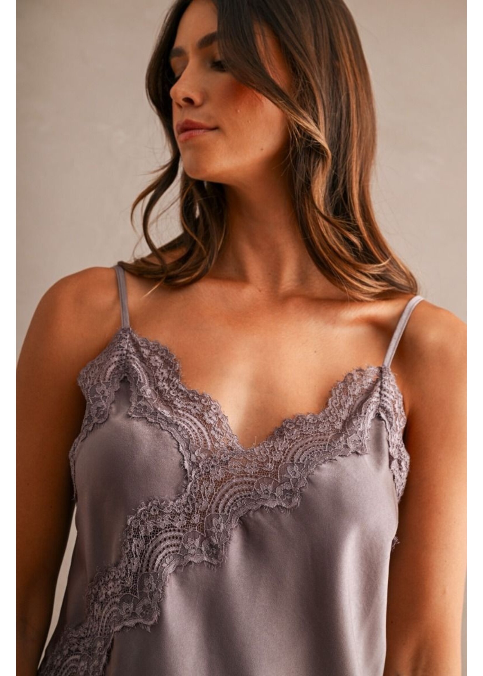 Mable Asymmetric Lace Cami - MT2359