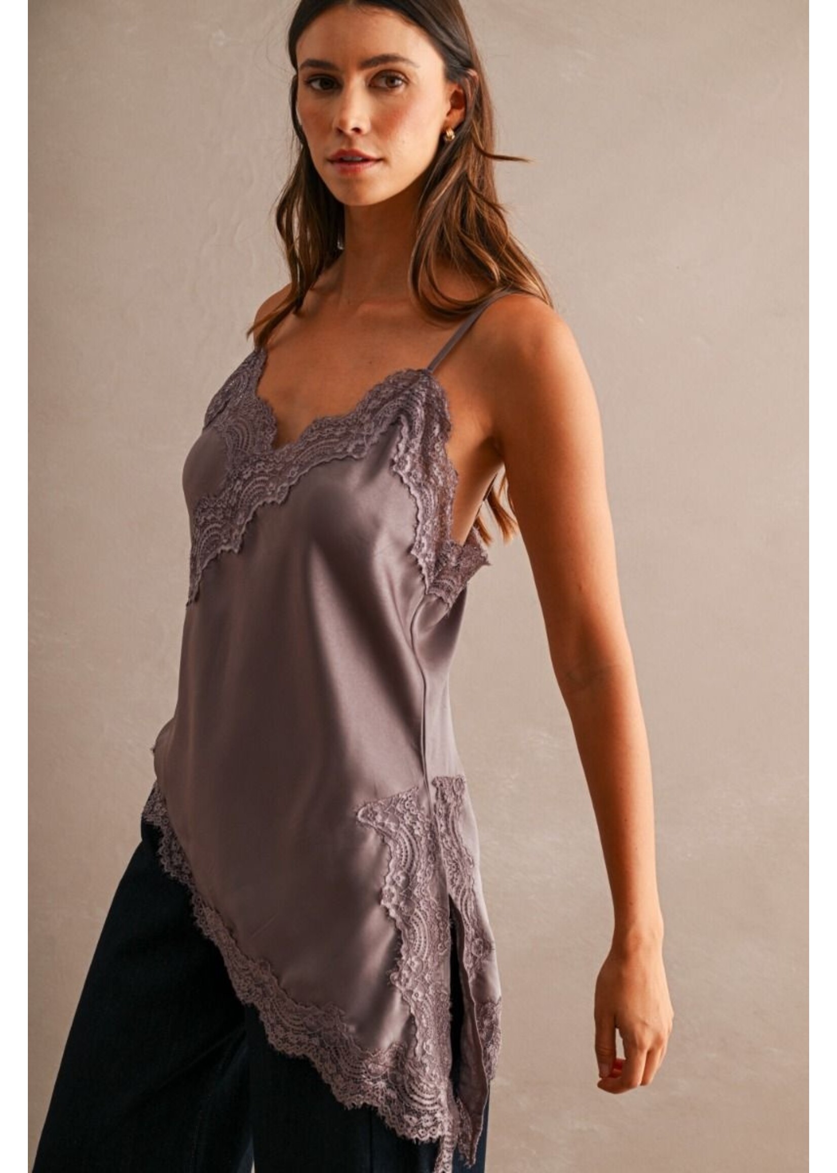 Mable Asymmetric Lace Cami - MT2359