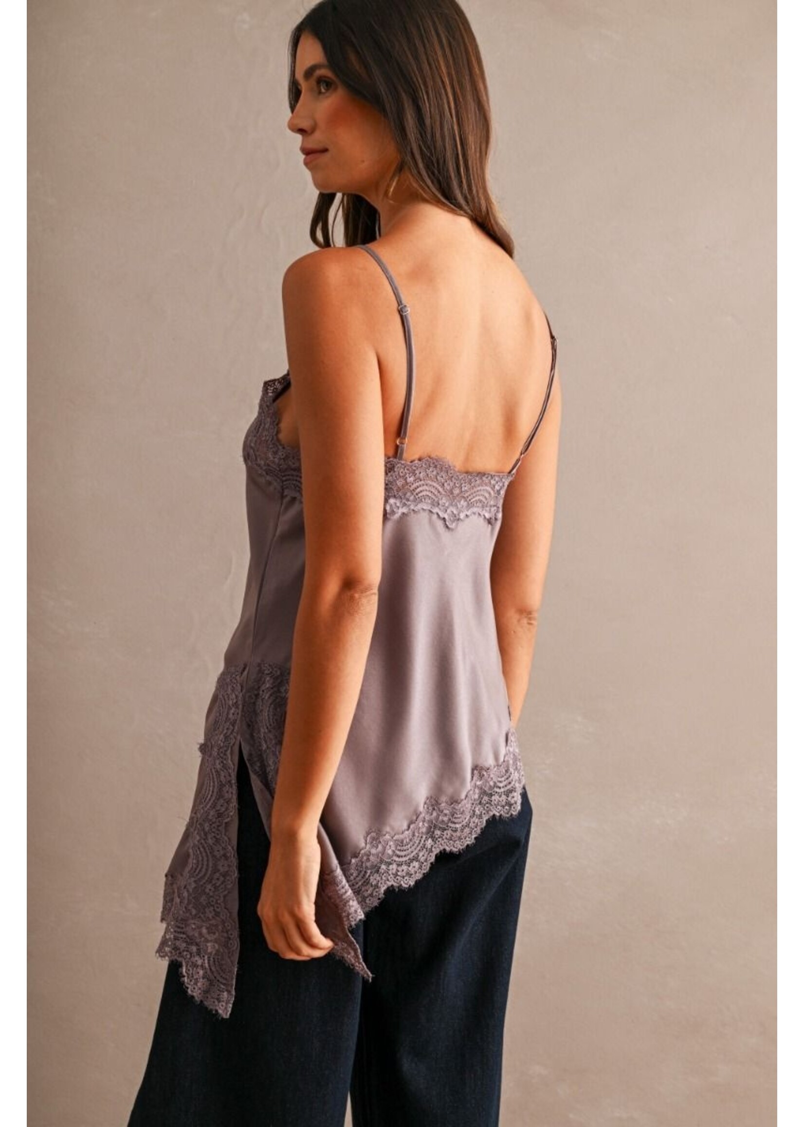 Mable Asymmetric Lace Cami - MT2359