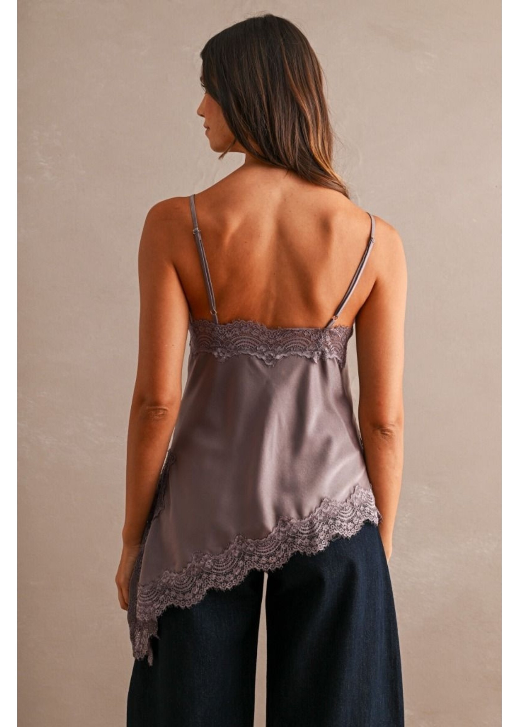 Mable Asymmetric Lace Cami - MT2359