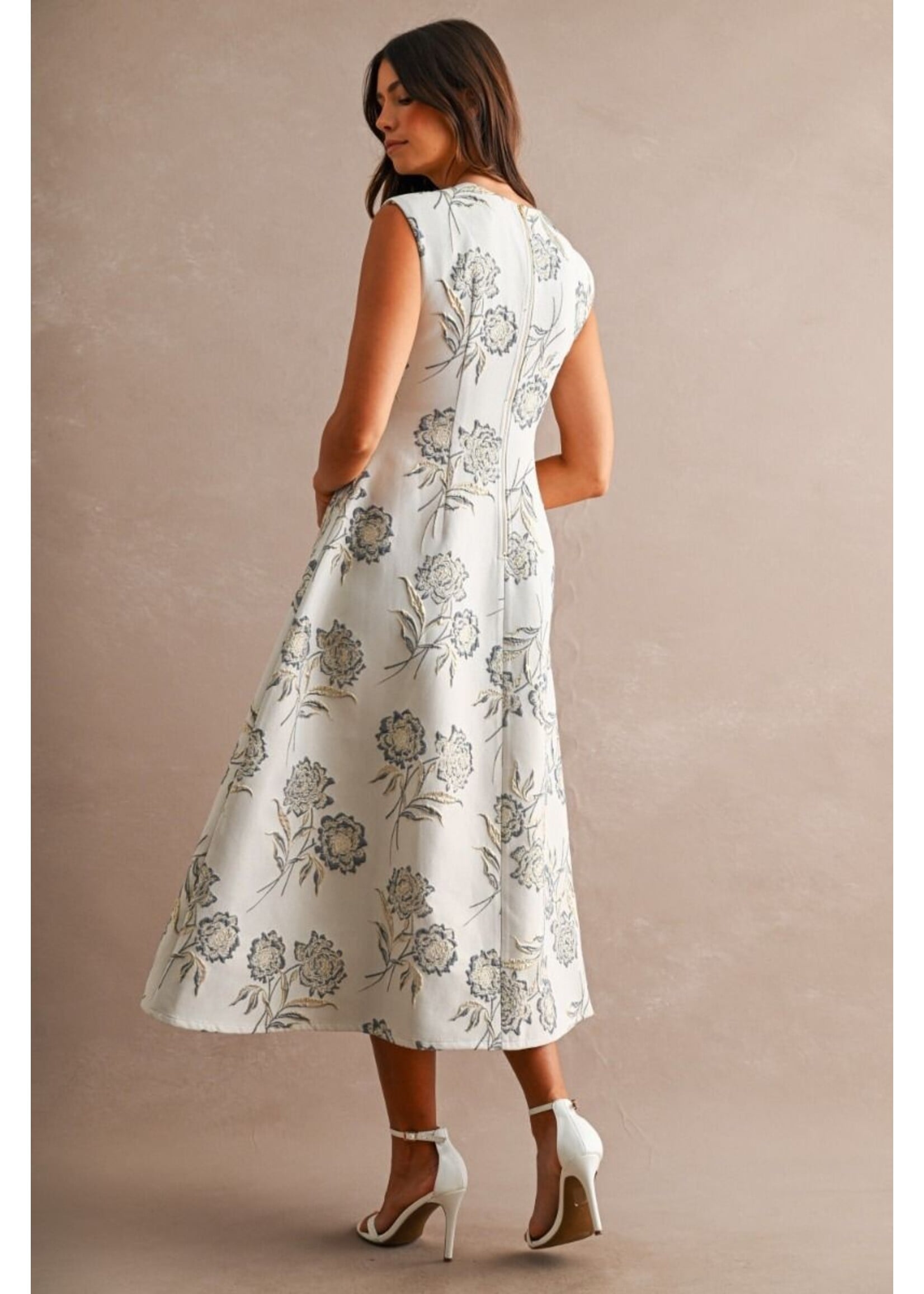 Mable Jacquard Flare Dress - MD6175