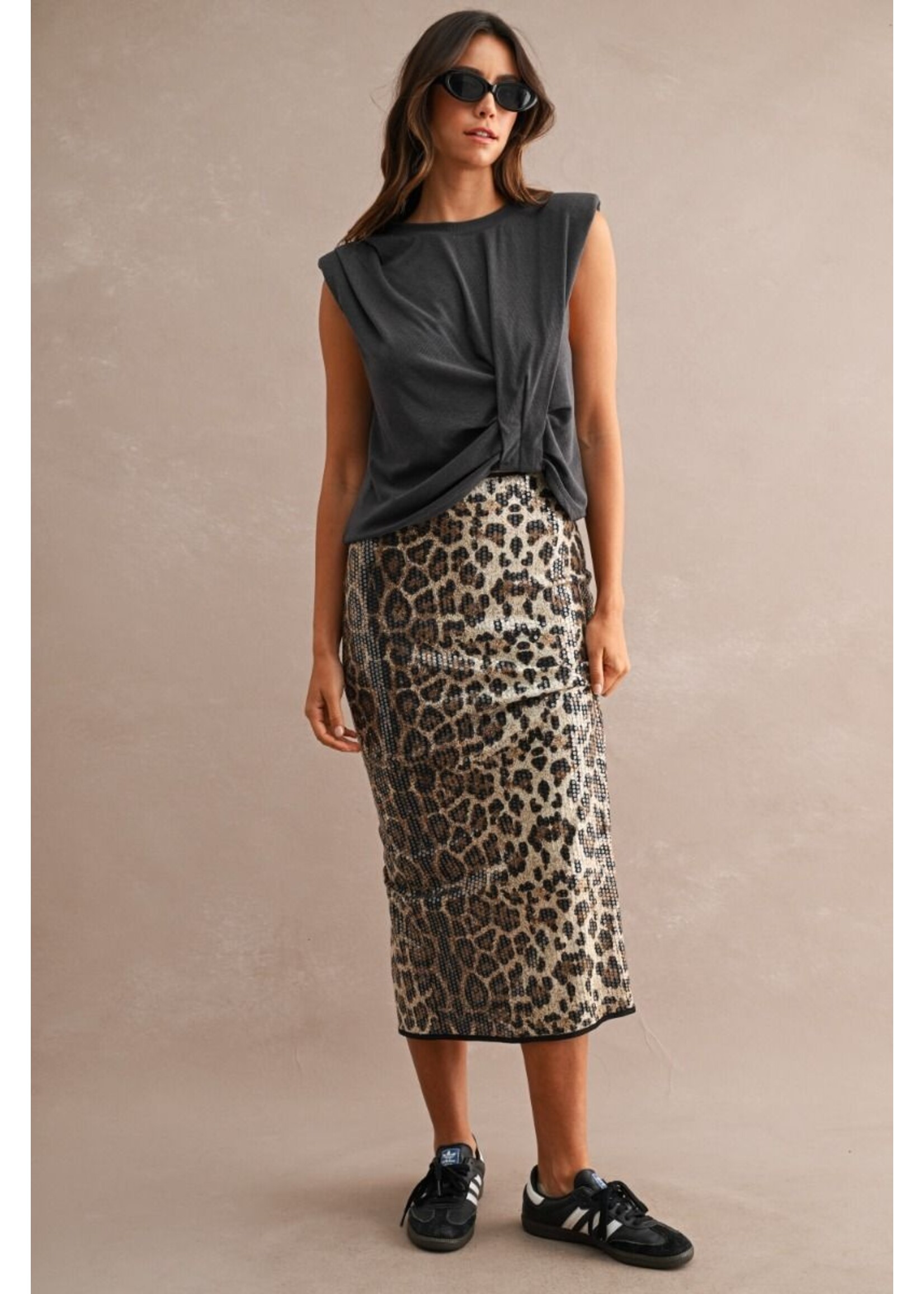 Mable Sleeveless Top w/ Shoulder Pads - MT2751