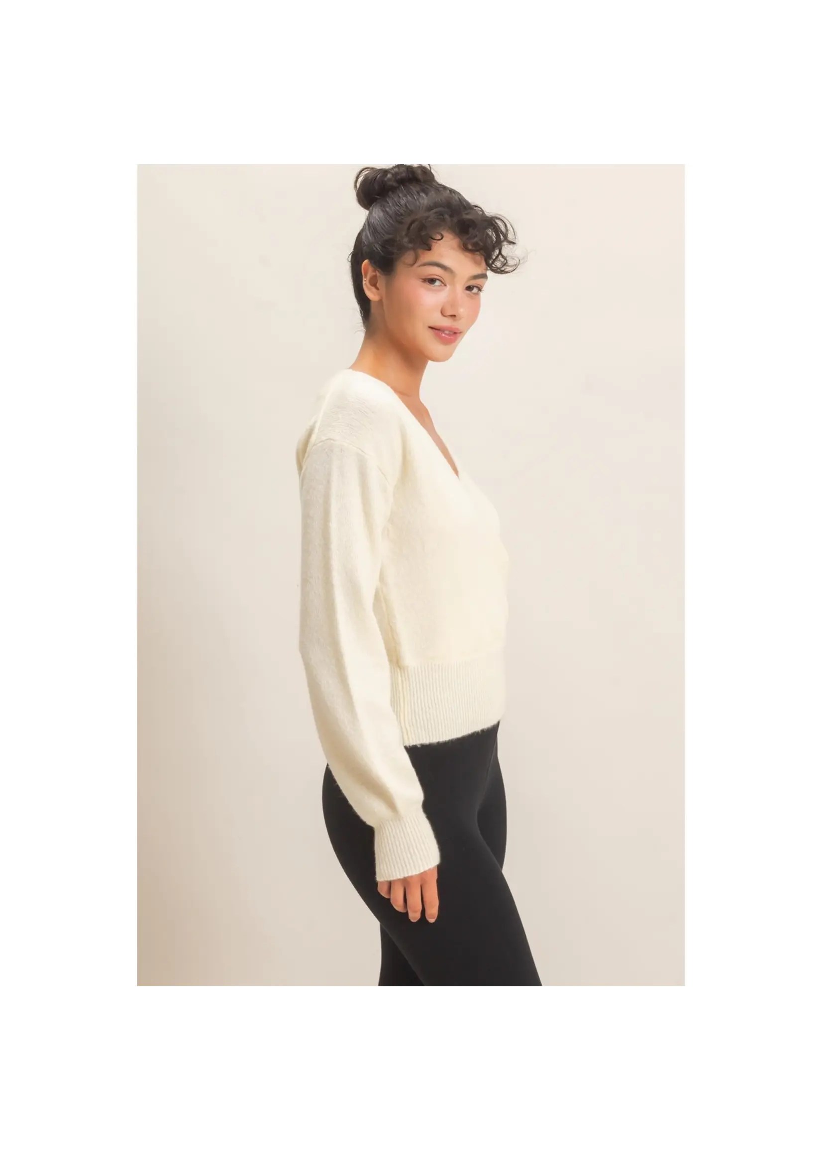 HYFVE Wrap V Neck Sweater - DZ26E948