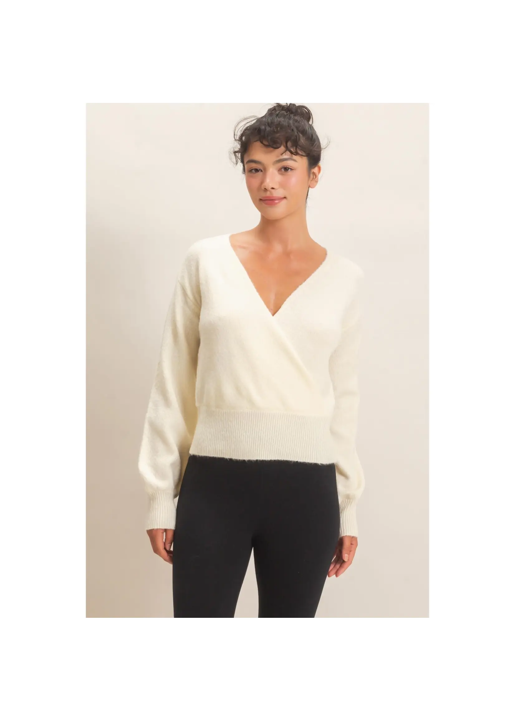 HYFVE Wrap V Neck Sweater - DZ26E948