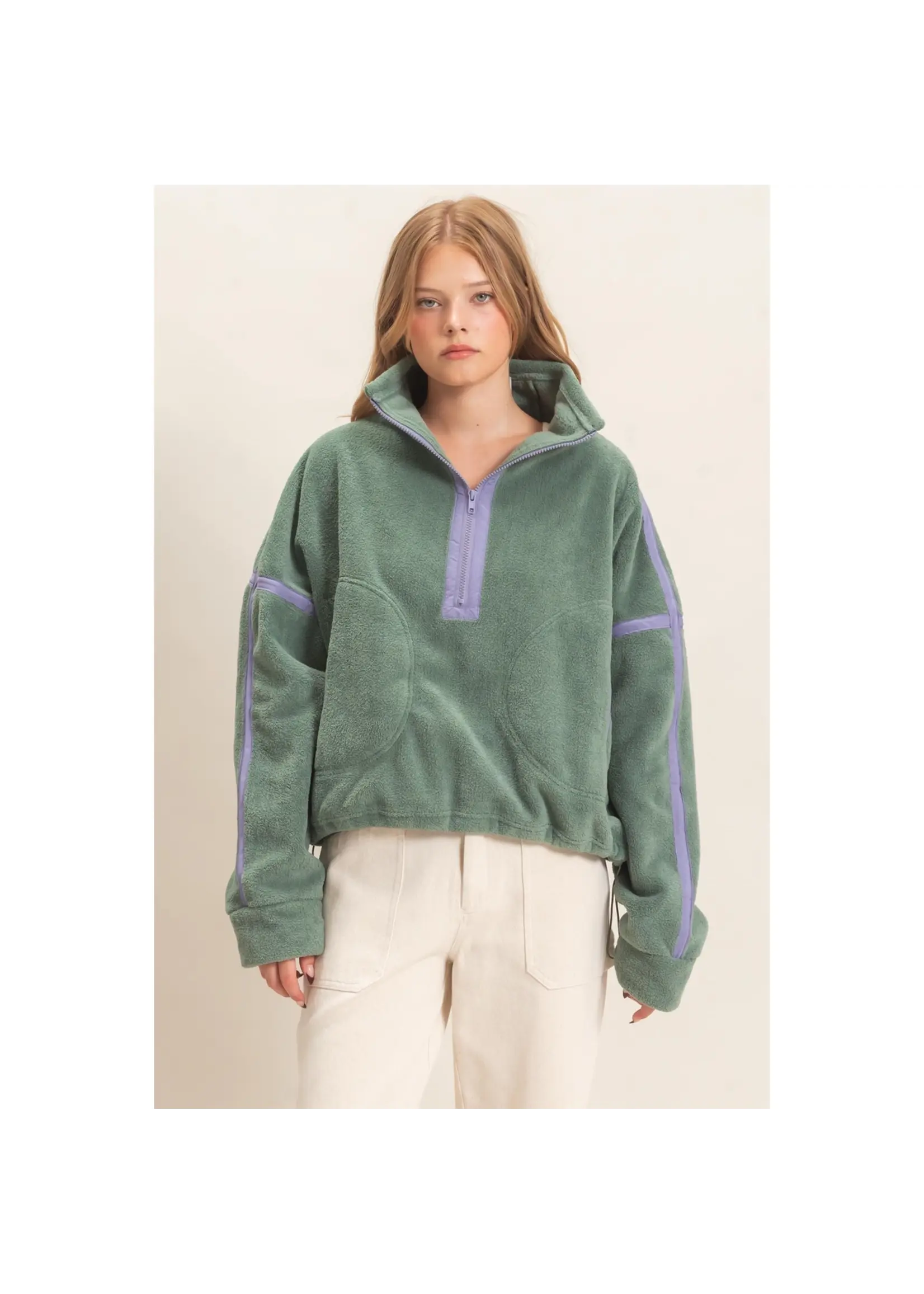 HYFVE Contrast Half-Zip Pullover - HF26F206-D
