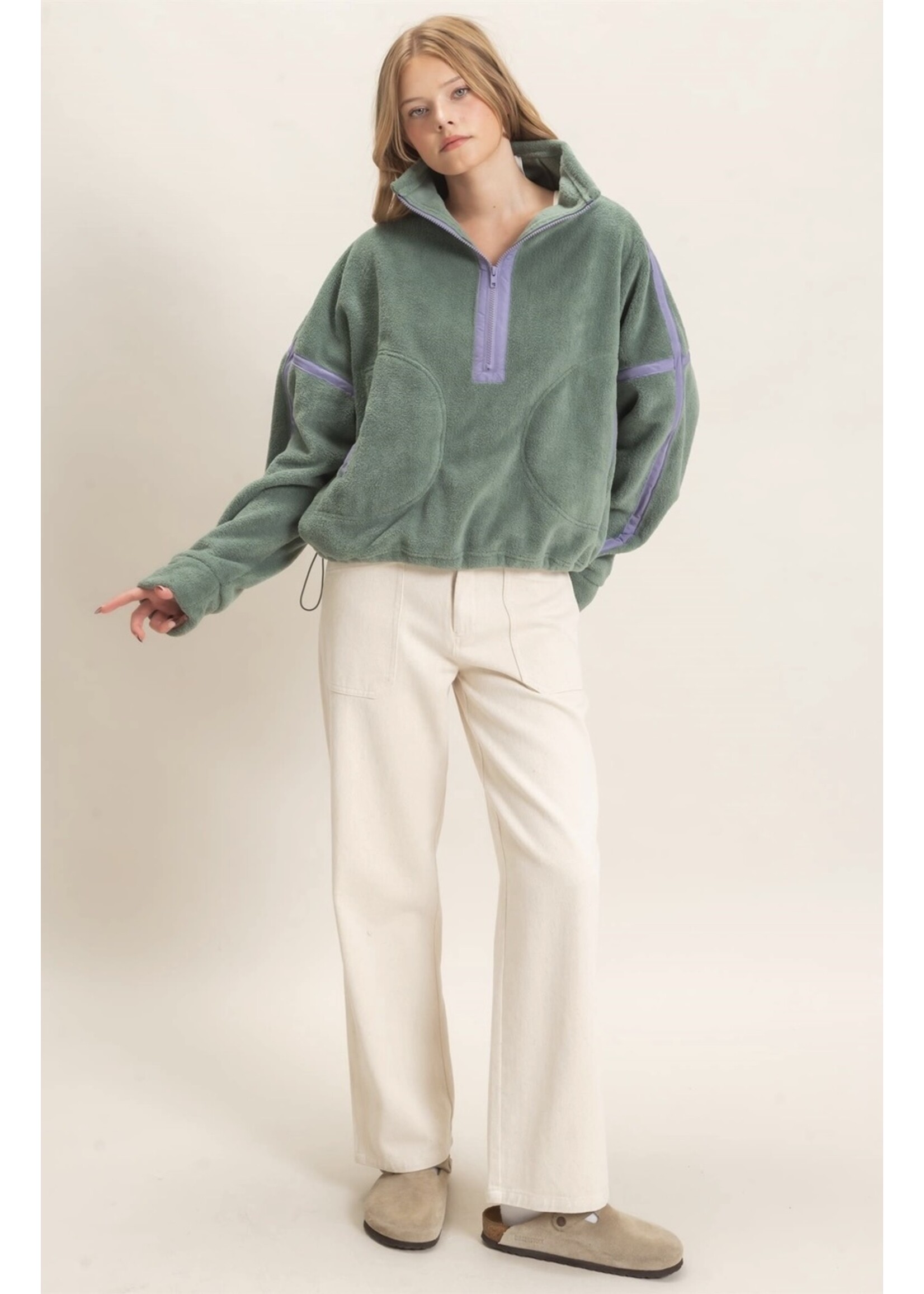 HYFVE Contrast Half-Zip Pullover - HF26F206-D