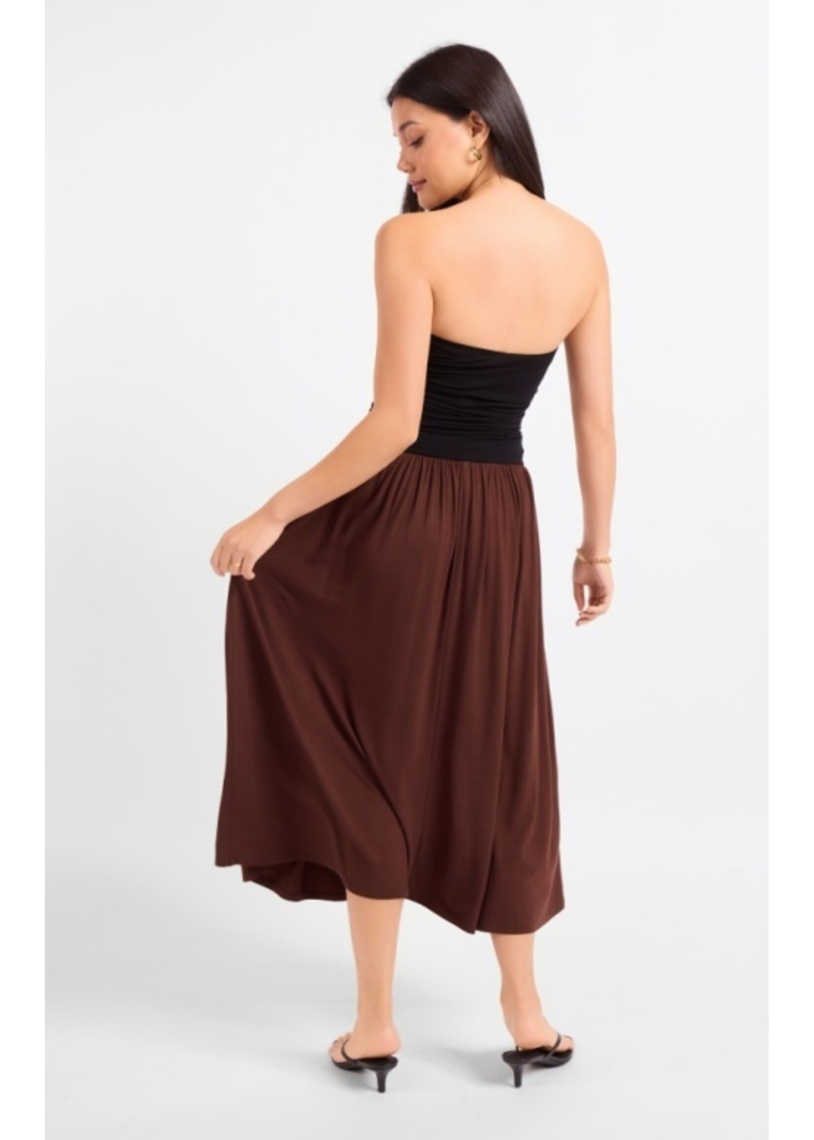 Sadie & Sage Hot Coffee Strapless Midi Dress - AJ3325