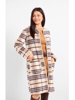Sadie & Sage Anna Plaid Brushed Coat - AJ3531