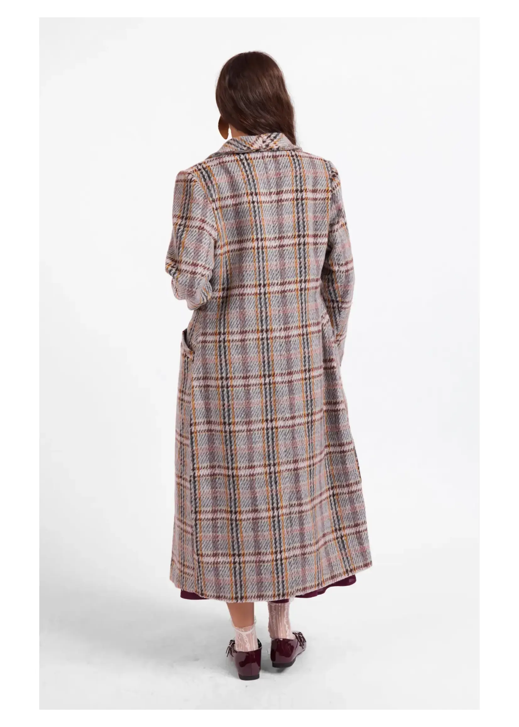 Sage The Label Flower Bed Plaid Coat - LJ3579