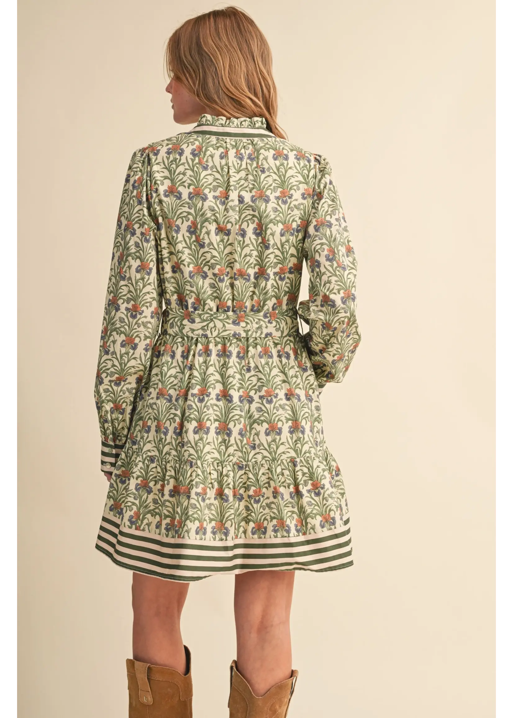 &Merci Floral Mini Dress w/ Collar - MDR5271