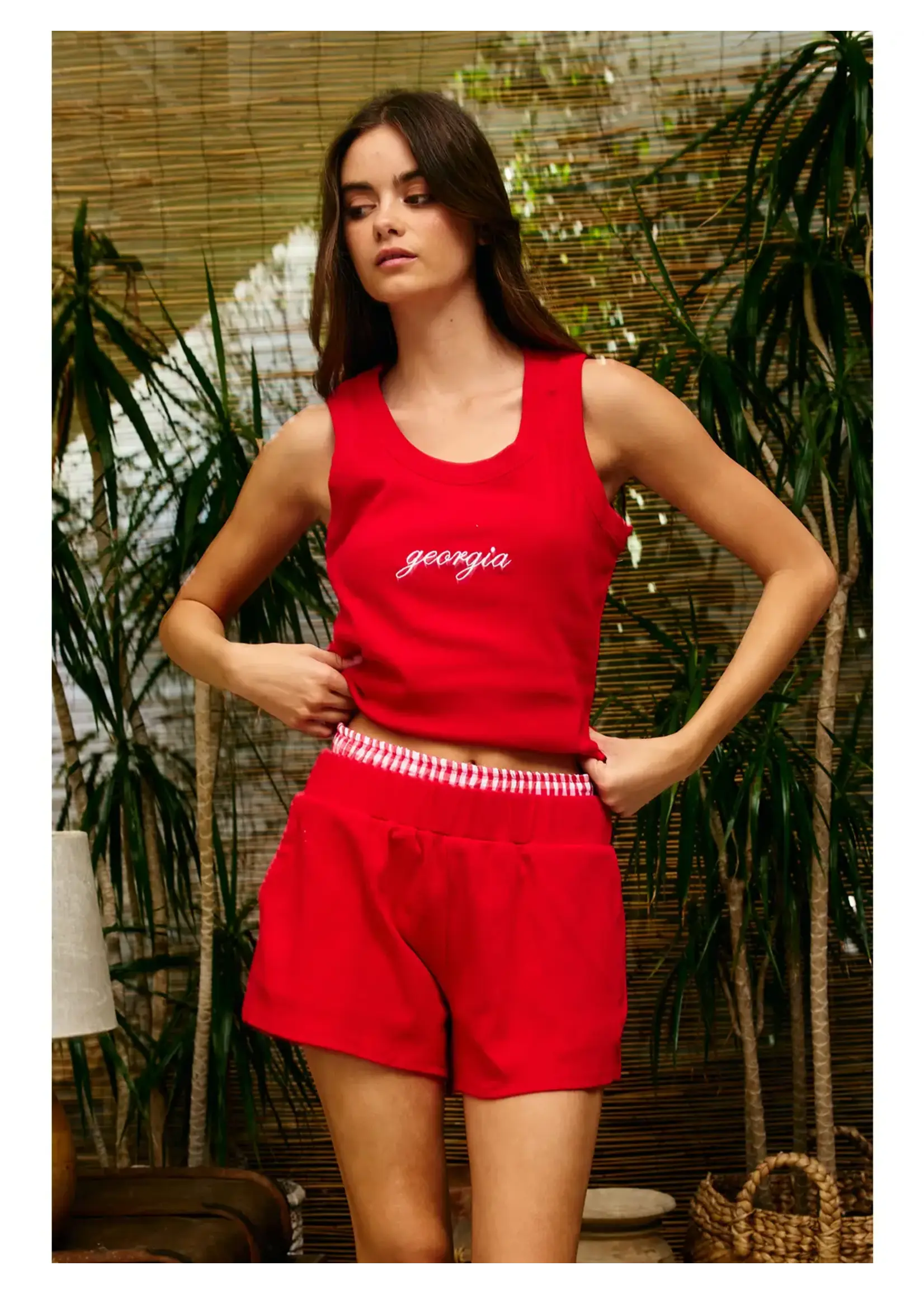 Bucketlist Georgia Ribbed Tank Top - IT2874-GA