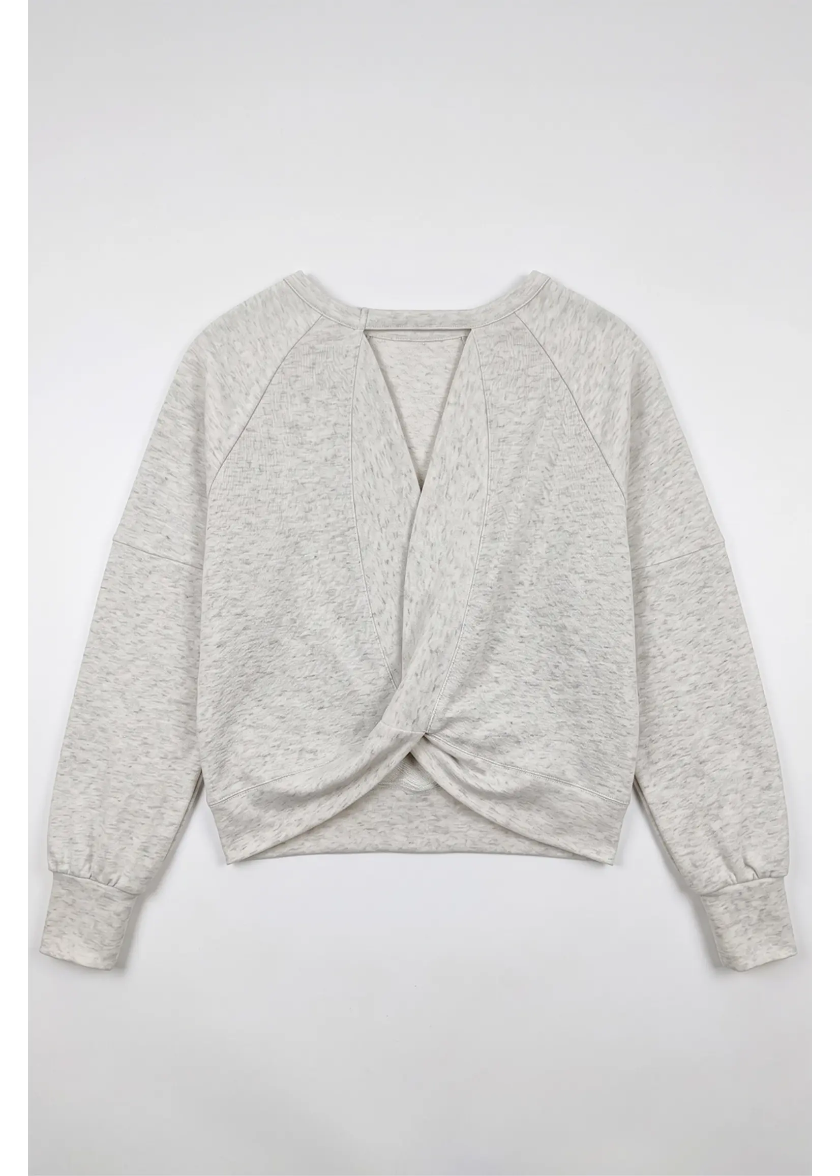 Bucketlist Criss Cross Back Sweatshirt - IT10041A