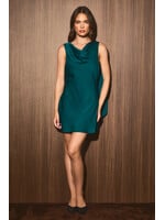 Le Lis Cowl Neck Scarf Satin Mini Dress - BD1605