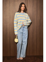 Le Lis Striped Crew Neck Cardigan - IWJ6783-1