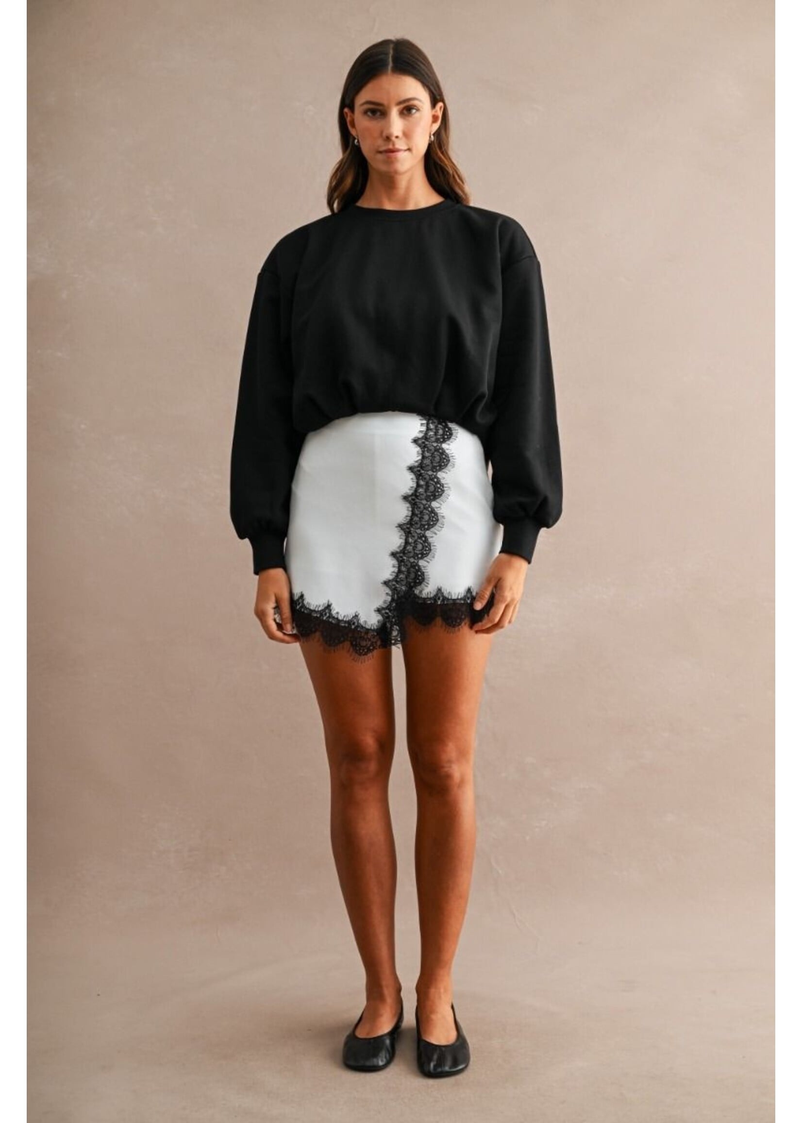Luvee Lace Hem Wrap Skort - LP6136