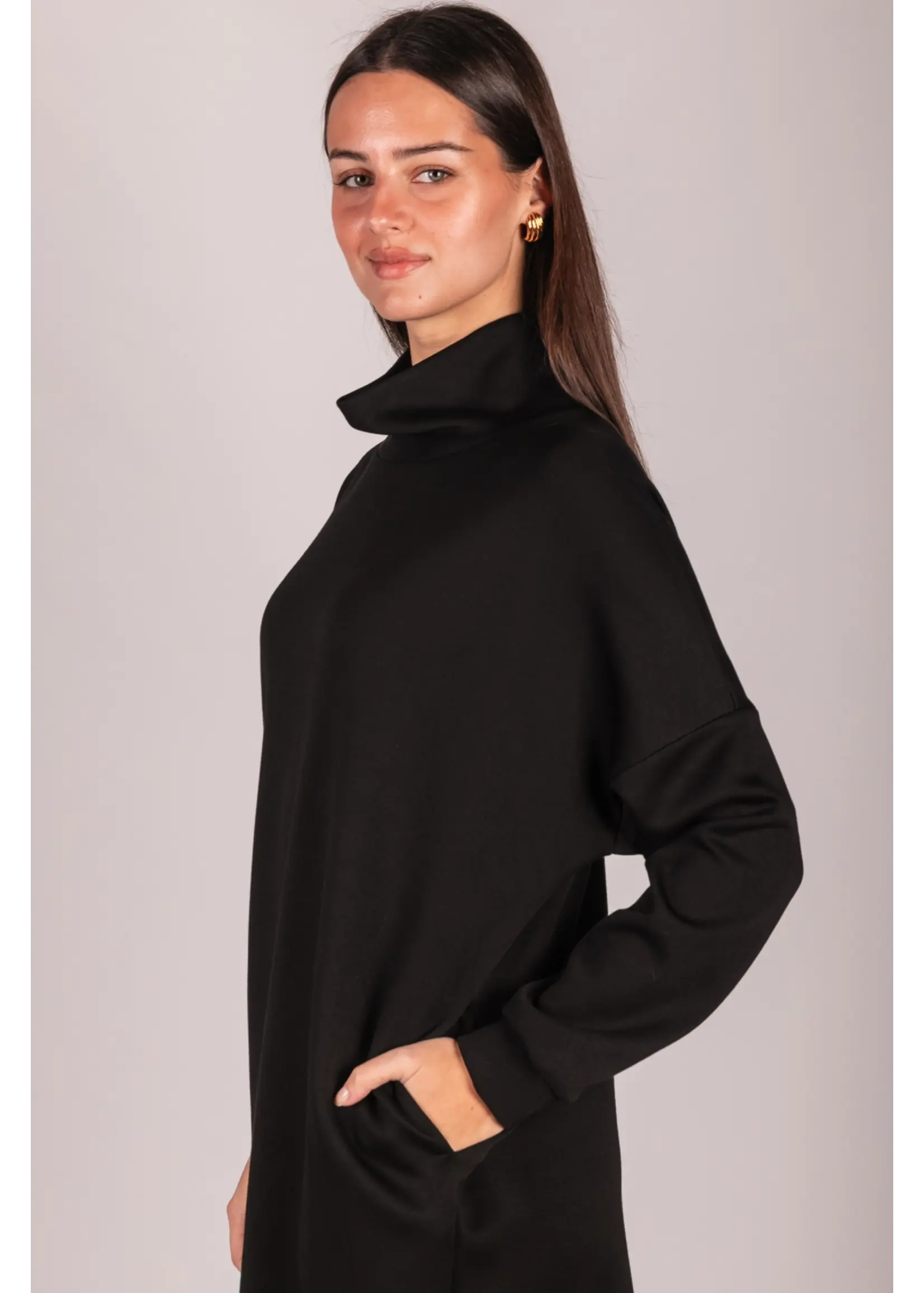 Before You Collection P. Cill Butter Modal LS Mockneck Mini Dress - PD30174-C