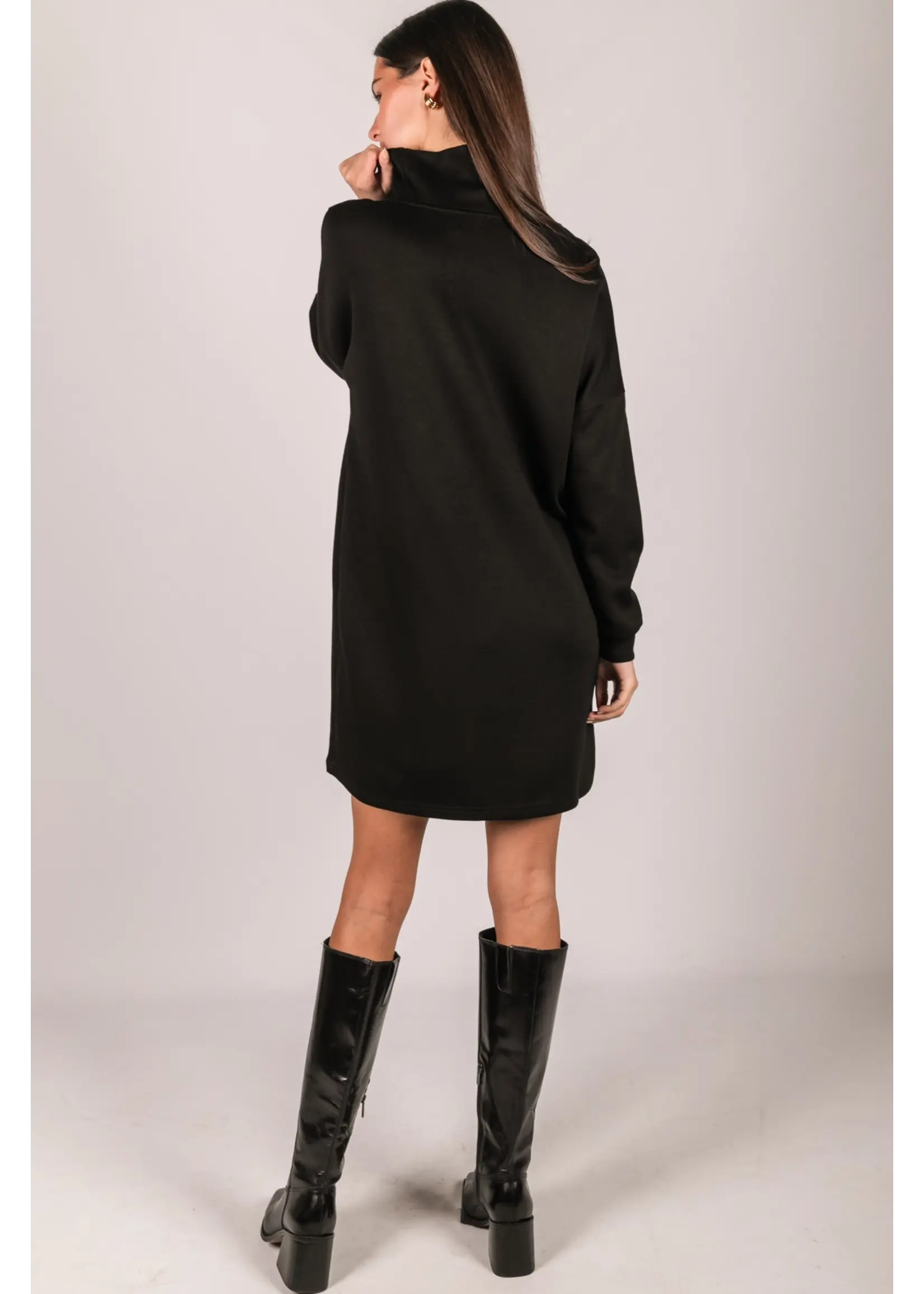 Before You Collection P. Cill Butter Modal LS Mockneck Mini Dress - PD30174-C