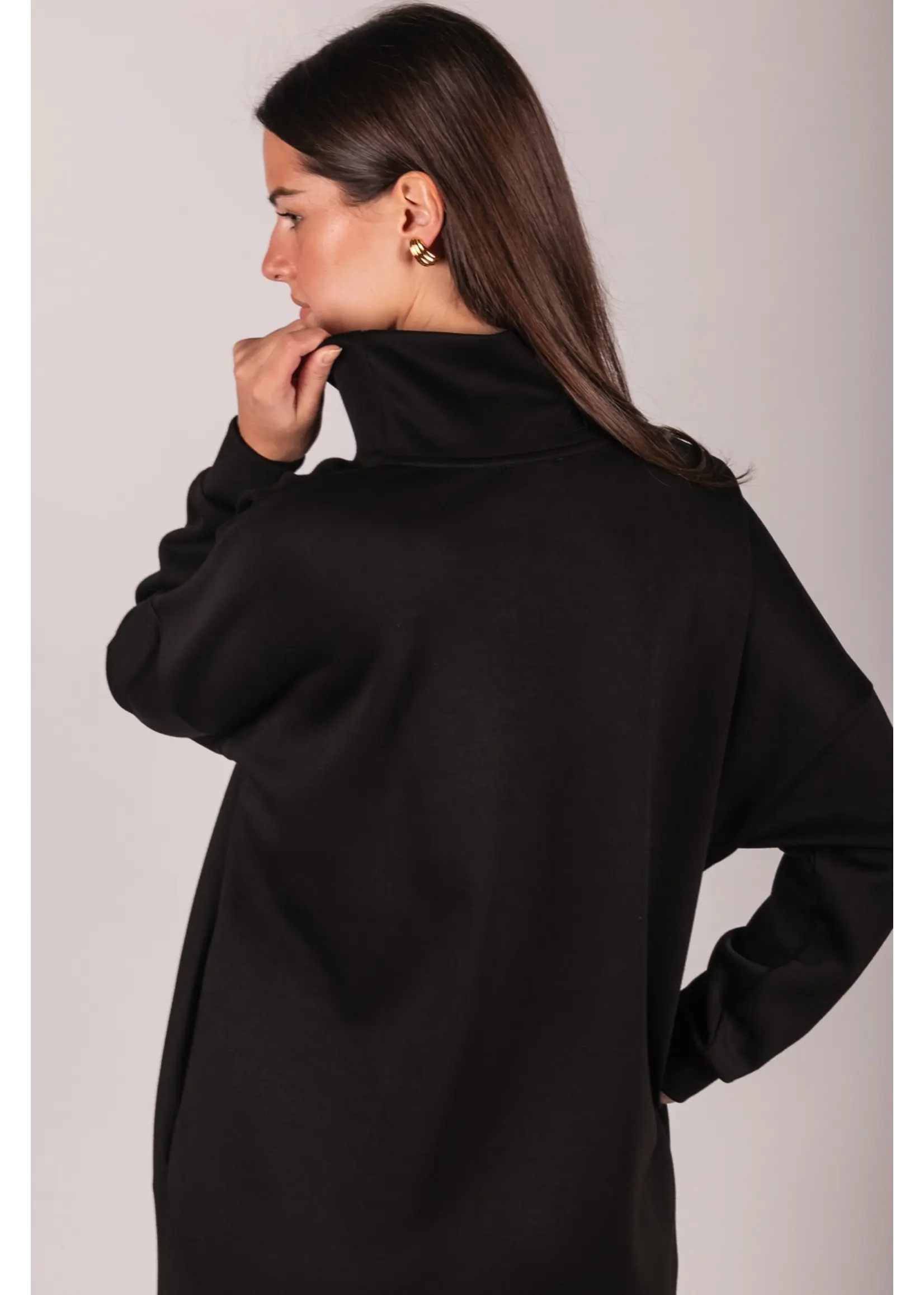 Before You Collection P. Cill Butter Modal LS Mockneck Mini Dress - PD30174-C