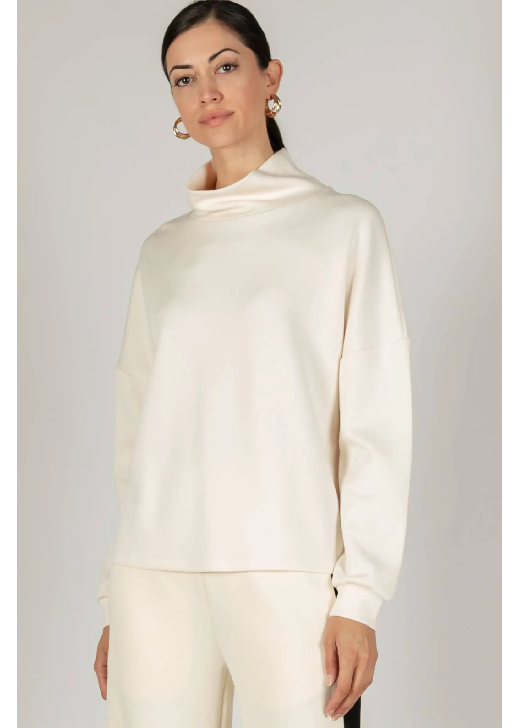 Before You Collection P.Cill Butter Modal Cowl Neck LS Top - PT10457-B