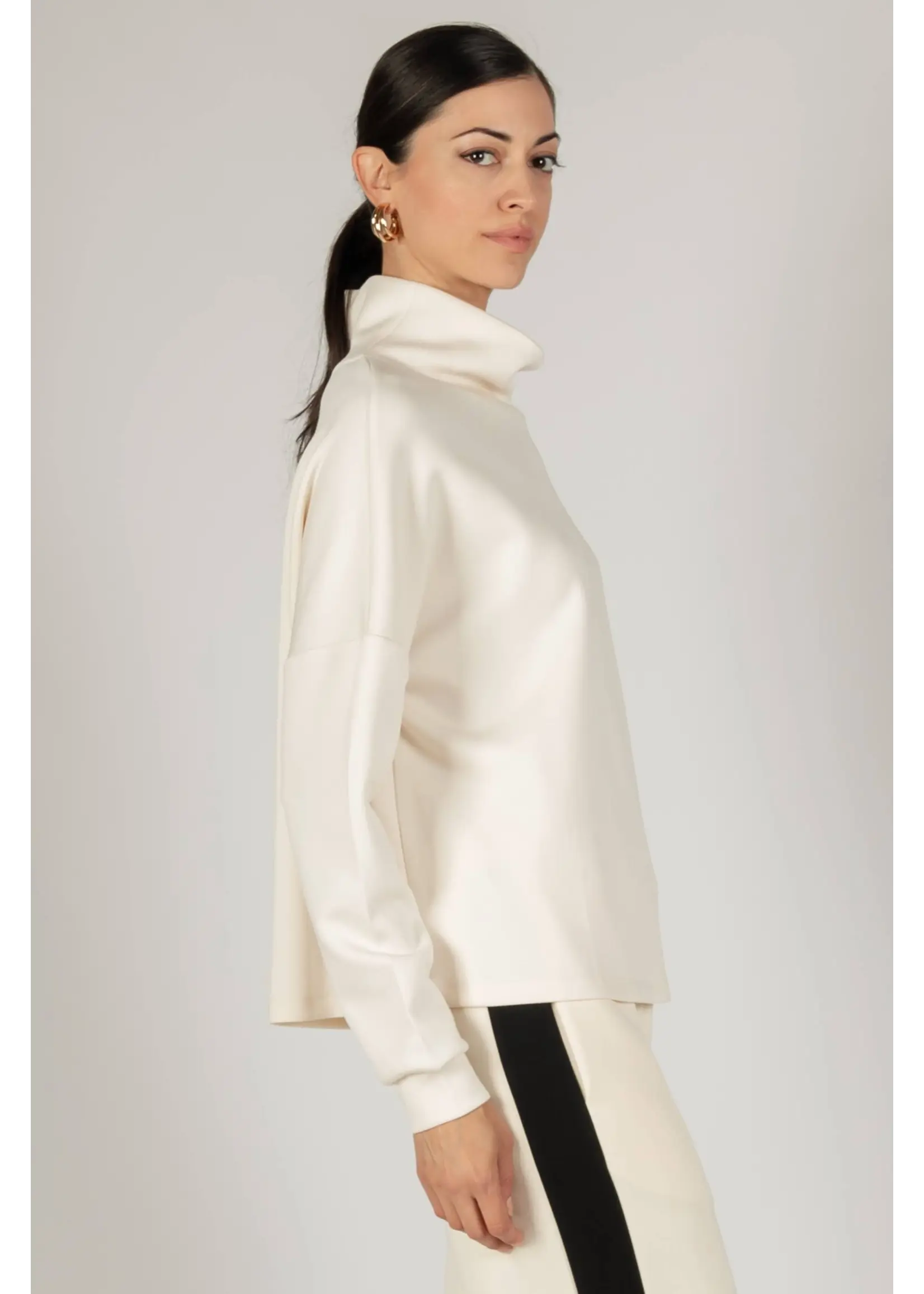 Before You Collection P.Cill Butter Modal Cowl Neck LS Top - PT10457-B