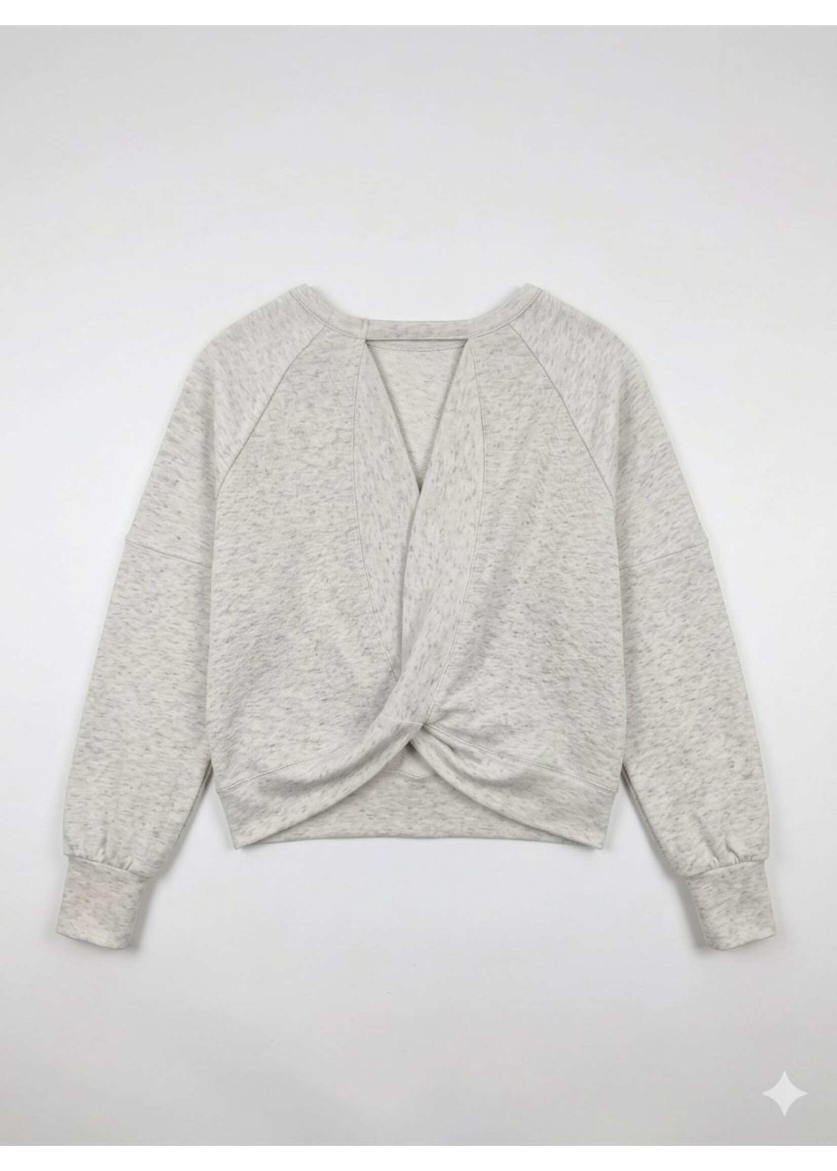 Bucketlist Criss Cross Back Sweatshirt - IT10041A