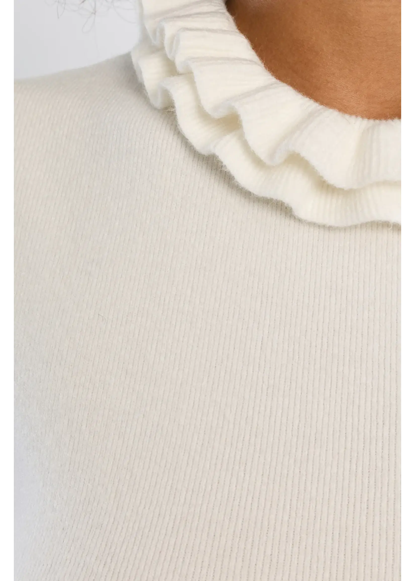 Molly Bracken Knitted Ruffle Neck Sleeveless Sweater - EL1174EN