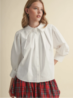 &Merci Puff Sleeve Button Down Top - MTP5145