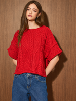 LeLis Round Neck Short Sleeve Knit Top - PWT6928