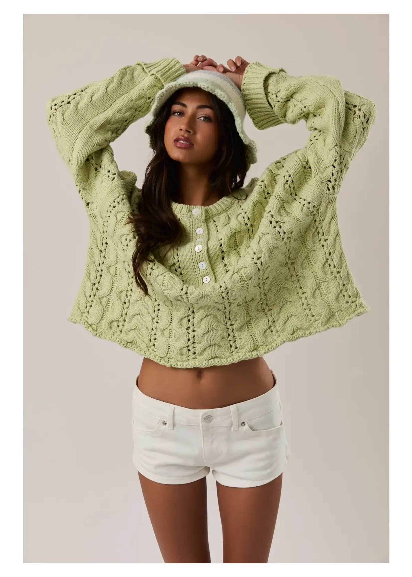 LeLis Cable Knit Sweater Top - PWT7177