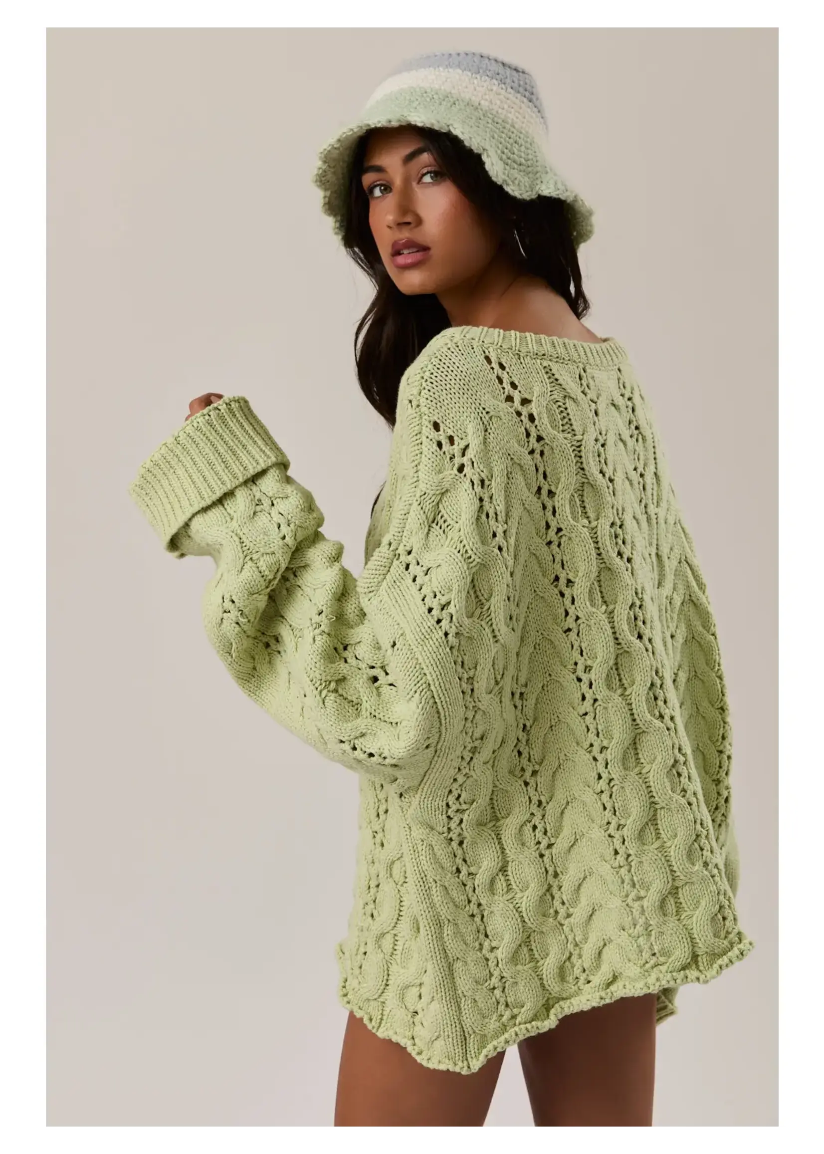 LeLis Cable Knit Sweater Top - PWT7177