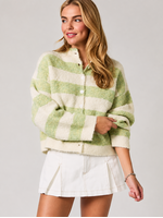 LeLis High Neck Striped Cardigan - SWJ3807
