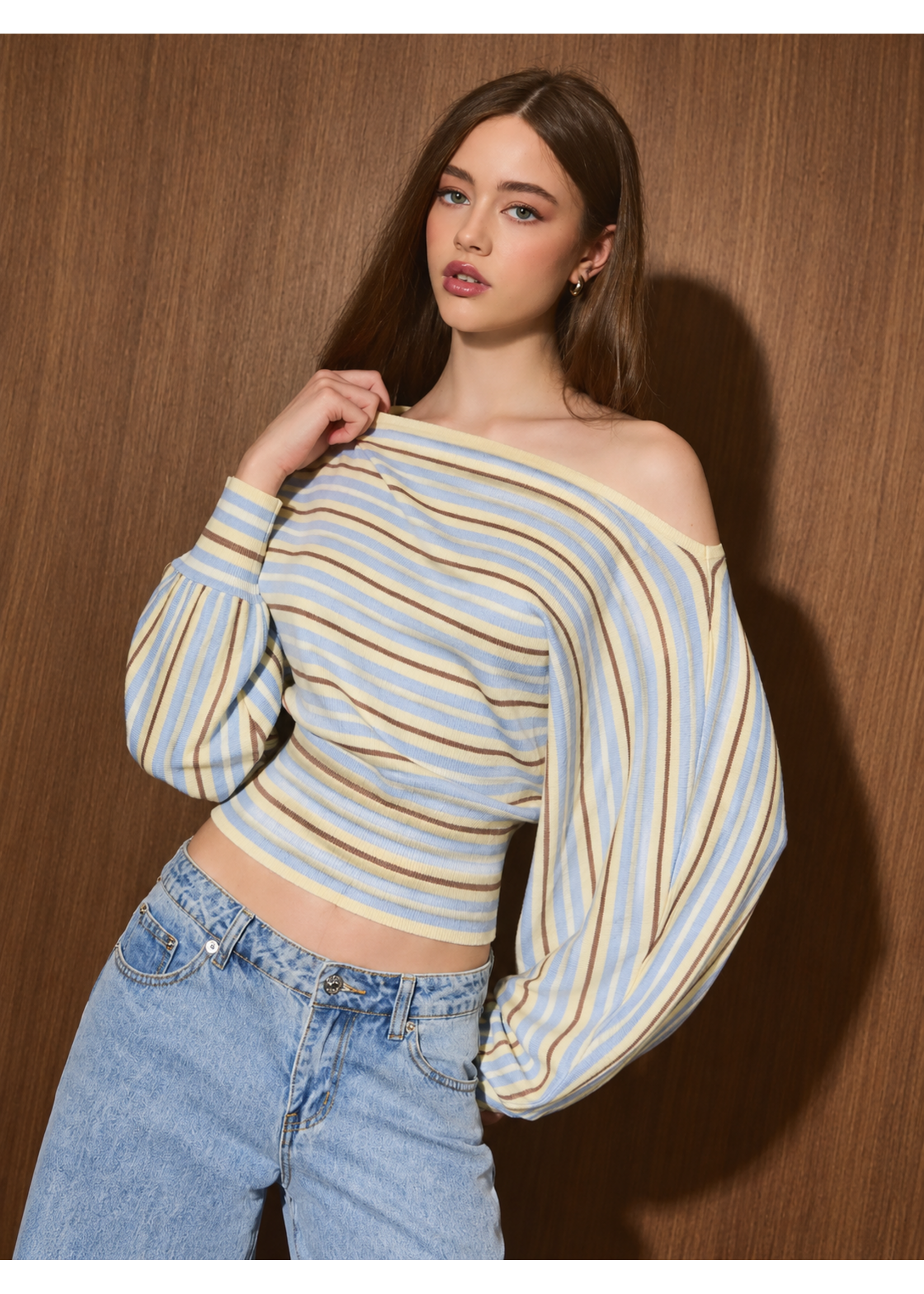 LeLis Boat Neck Dolman Sleeve Top SWT3535-2