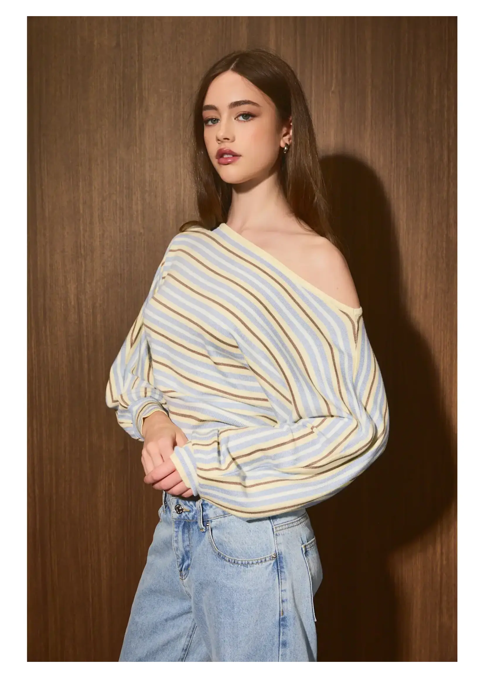LeLis Boat Neck Dolman Sleeve Top SWT3535-2