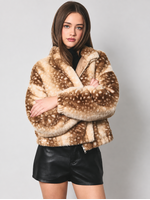 LeLis Faux Deer Print Zip Jacket - PJ7458