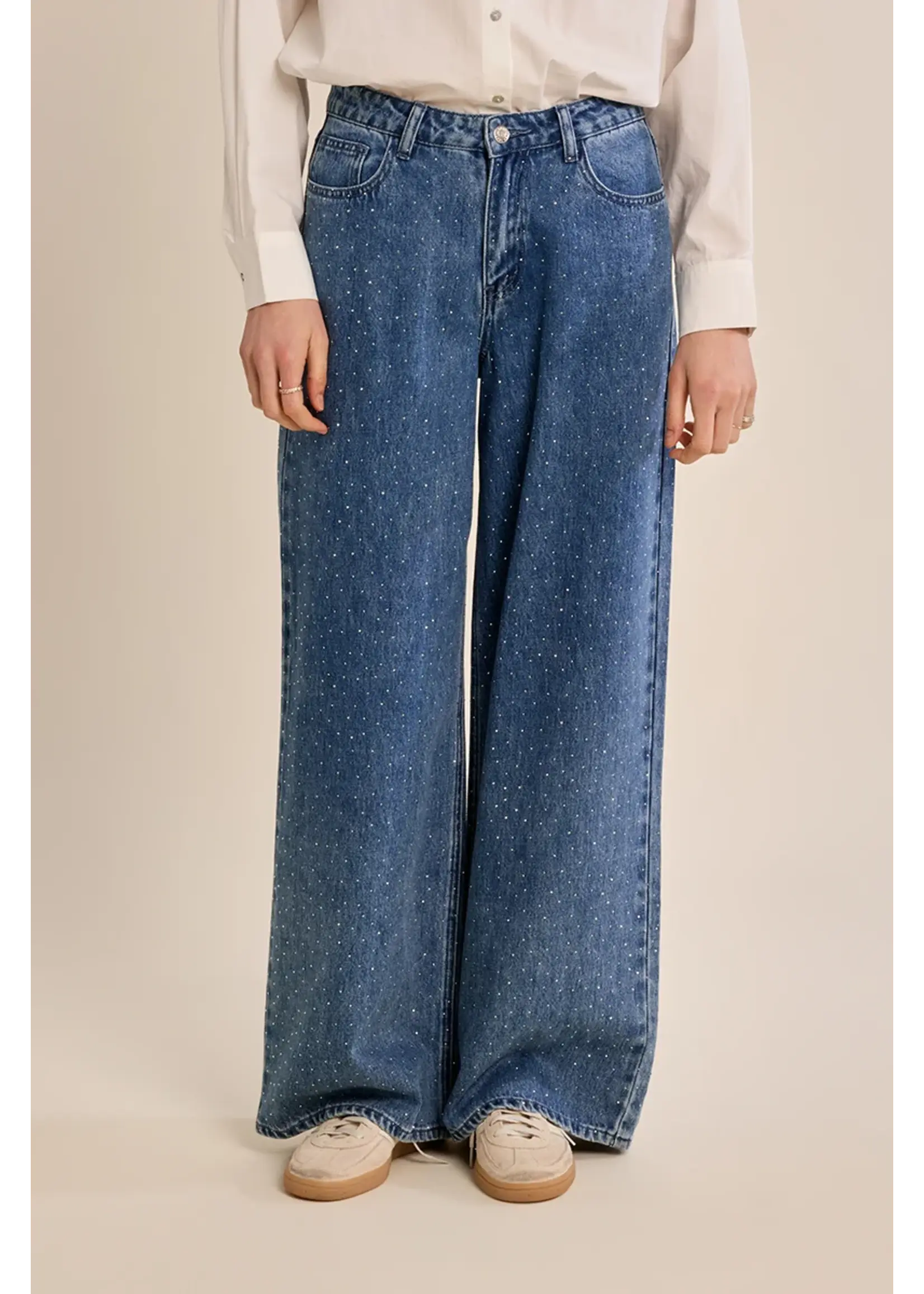 Molly Bracken Flared Rhinestoned Jeans - ES198EH