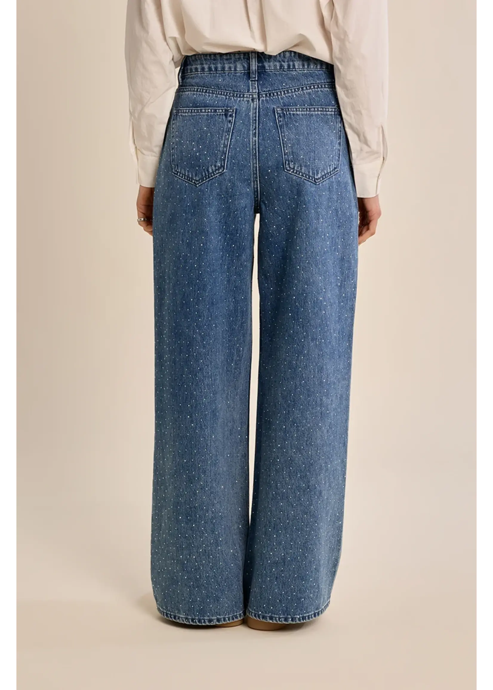 Molly Bracken Flared Rhinestoned Jeans - ES198EH