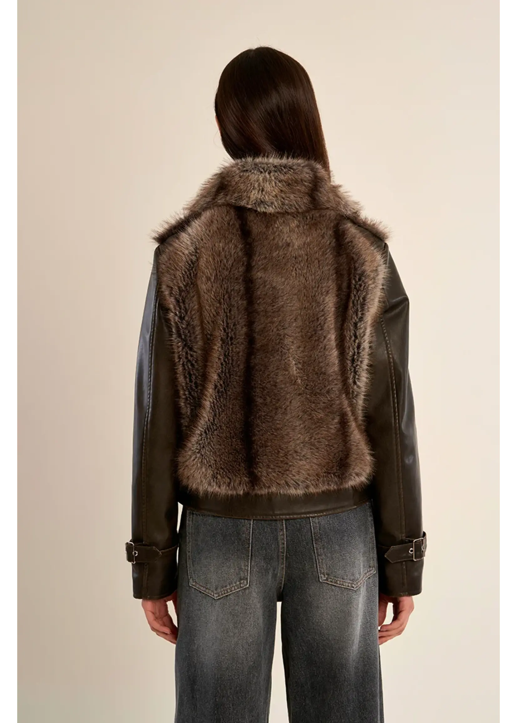 Molly Bracken Bi-Material Zipped Jacket - HA124EH