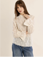 Molly Bracken Straight Blouse in Semi Transparency - P1901EH